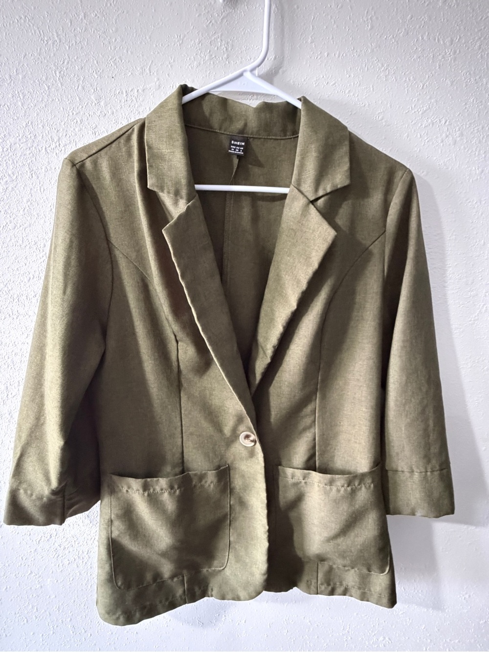 SHEIN Olive Green Blazer Jacket for Women